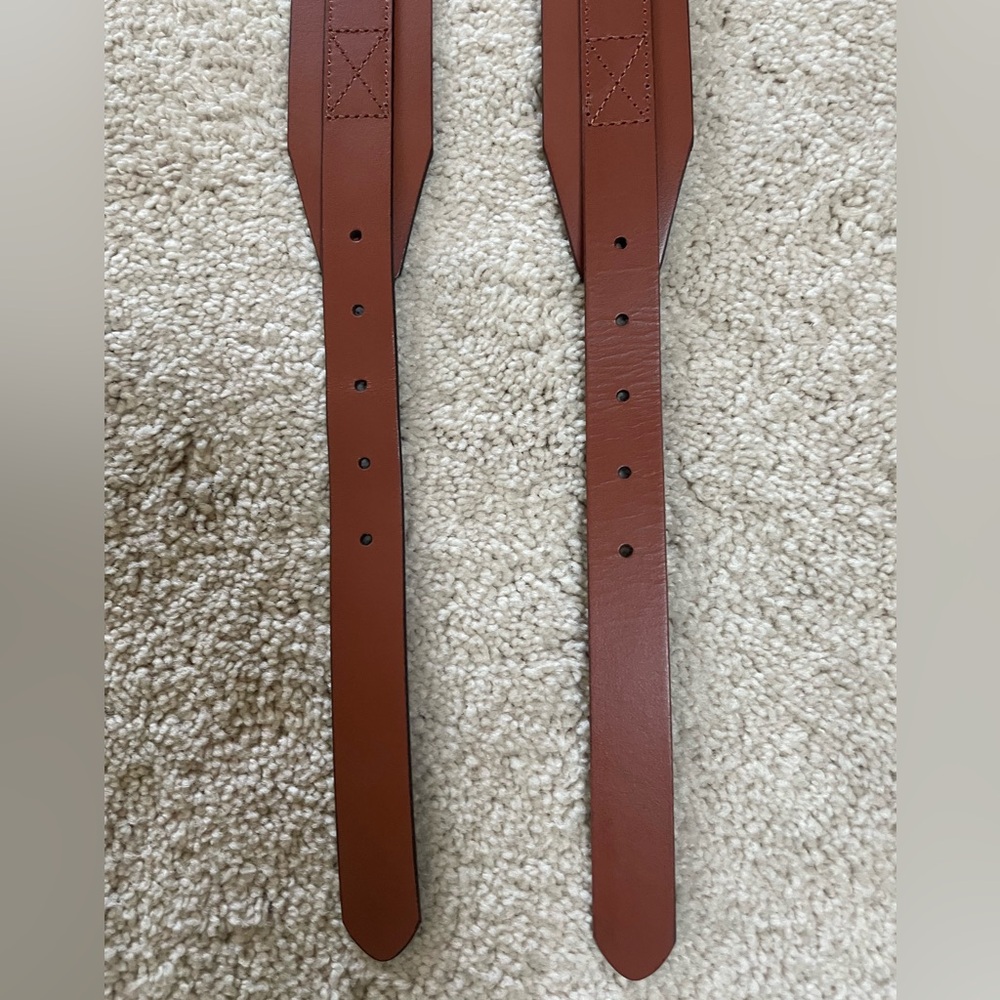 J. Crew Factory Leather Waist Belt, Camel, Sz M/L or XL Please see measurements - Picture 15 of 16